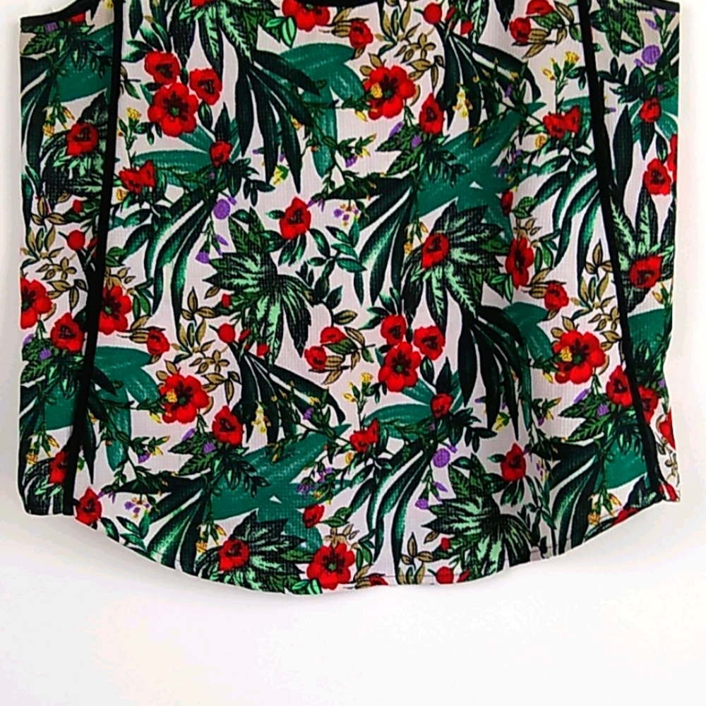 Tropical Floral Tank Top L - Picture 3 of 8